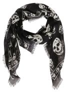 Black Modal-silk Blend Scarf Alexander McQueen Black Modal-silk Blend Scarf - Black