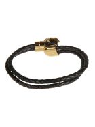 Versace Medusa Head Plaque Rope Bracelet Versace Medusa Head Plaque Rope Bracelet - Black
