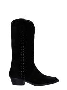 The Seller Texan Boots In Black Suede The Seller Texan Boots In Black Suede - black