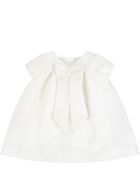 Little Bear Beige Dress For Babygirl With Bow Little Bear Beige Dress For Babygirl With Bow - Beige