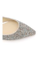 Jimmy Choo Glitter Romy Flats Jimmy Choo Glitter Romy Flats - SILVER MULTI (Silver)