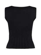Pinko Bunkai Ribbed Knit Top Pinko Bunkai Ribbed Knit Top - black