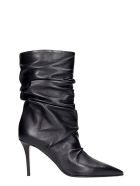 Le Silla Eva 90 High Heels Ankle Boots In Black Leather Le Silla Eva 90 High Heels Ankle Boots In Black Leather - black