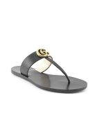 Gucci Black Leather Thong Sandal Gucci Black Leather Thong Sandal - Nero