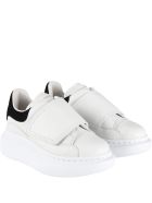 Touch-strap Extended Sole Sneakers Alexander McQueen Touch-strap Extended Sole Sneakers - Bianco/nero