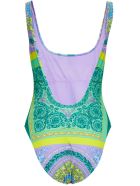 Versace One-piece Swimsuit With Barocco Mosaic Print Versace One-piece Swimsuit With Barocco Mosaic Print - Violet