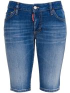 Dsquared2 Cotton Denim Bike Shorts Dsquared2 Cotton Denim Bike Shorts - Blu