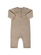 Beige Babygrow For Babygirl With Cherries Bonpoint Beige Babygrow For Babygirl With Cherries - Naturale