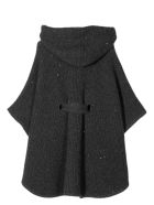 Brunello Cucinelli Grey Silk-cashmere-virgin Wool Poncho Brunello Cucinelli Grey Silk-cashmere-virgin Wool Poncho - Grigio