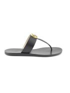 Gucci Black Leather Thong Sandal Gucci Black Leather Thong Sandal - Nero