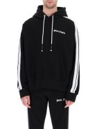 Hooded Sweatshirt With Logo And Bands Palm Angels Hooded Sweatshirt With Logo And Bands - Nero