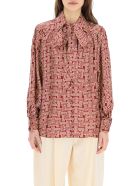 Lanvin Blouse With Jl Monogram Print Lanvin Blouse With Jl Monogram Print - PINK GARNET (Pink)
