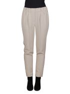 Beige Silk-blend Trousers Brunello Cucinelli Beige Silk-blend Trousers - Beige