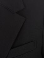 Harris Wharf London Women Stand Up Collar Boyfriend Blazer Superfine Merino Harris Wharf London Women Stand Up Collar Boyfriend Blazer Superfine Merino - Black