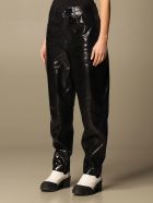 Remain Pants Remain Tapered Trousers In Snake Print Leather REMAIN Birger Christensen Remain Pants Remain Tapered Trousers In Snake Print Leather - Black