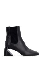 Jil Sander Leather Ankle Boots Jil Sander Leather Ankle Boots - black