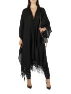 Saint Laurent Tassels Poncho Saint Laurent Tassels Poncho - Black