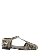 Church's Rainbow T-bar Sandal Python Print Stone Church's Rainbow T-bar Sandal Python Print Stone - Beige/black