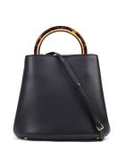 Black Leather Pannier Bag Marni Black Leather Pannier Bag - Black