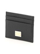 Dolce & Gabbana Leather Card Holder With Logo Plaque Dolce & Gabbana Leather Card Holder With Logo Plaque - NERO (Black)