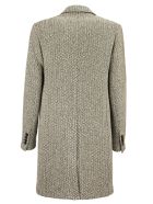 Paltò Agostino Herringbone Wool Coat Paltò Agostino Herringbone Wool Coat - White/black