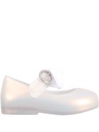 Melissa White Ballerina Flats For Girl With Bow Melissa White Ballerina Flats For Girl With Bow - White