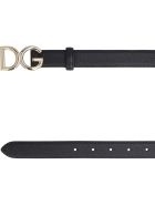 Dolce & Gabbana Dg Buckle Leather Belt Dolce & Gabbana Dg Buckle Leather Belt - black