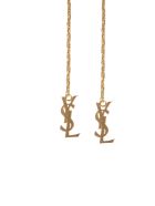Gold Opyum Monogram Earrings Saint Laurent Gold Opyum Monogram Earrings - Oro