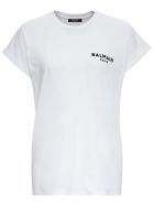 Balmain Jersey Tee With Logo Balmain Jersey Tee With Logo - White/black