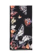 Alexander McQueen Butterfly Decay Silk Scarf Alexander McQueen Butterfly Decay Silk Scarf - BLACK