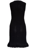 Bottega Veneta Crochet Dress With Fringed Bottom Bottega Veneta Crochet Dress With Fringed Bottom - Black