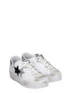 2Star Sneakers In White Leather 2Star Sneakers In White Leather - white