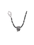 Alexander McQueen Beads And Skull Necklace Alexander McQueen Beads And Skull Necklace - BLACK/SILVER