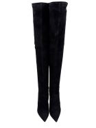 Le Silla Cuissard Eva Boots In Black Suede Le Silla Cuissard Eva Boots In Black Suede - black