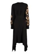 Tory Burch Embroidered Wrap Dress Tory Burch Embroidered Wrap Dress - black