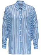 Brunello Cucinelli Striped Shirt In Cotton With Monile Details Brunello Cucinelli Striped Shirt In Cotton With Monile Details - Light blue