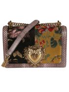 Dolce & Gabbana Heart Plaque Flap Chain Shoulder Bag Dolce & Gabbana Heart Plaque Flap Chain Shoulder Bag - Multicolor