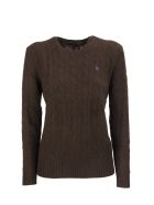 Ralph Lauren Cable Knit Wool And Cashmere Sweater Ralph Lauren Cable Knit Wool And Cashmere Sweater - Brown