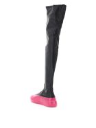 IRENEISGOOD Cuissardes Eco-leather Stretch Boots IRENEISGOOD Cuissardes Eco-leather Stretch Boots - FUXIA (Black)
