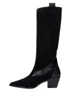 Alchimia Texan Boots In Black Suede Alchimia Texan Boots In Black Suede - black