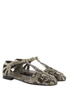 Church's Rainbow T-bar Sandal Python Print Stone Church's Rainbow T-bar Sandal Python Print Stone - Beige/black