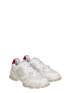 Jimmy Choo Diamond X Train Sneakers In White Leather Jimmy Choo Diamond X Train Sneakers In White Leather - white