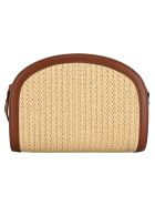 A.p.c. Demi Lune Rattan Bag A.P.C. Demi Lune Rattan Bag - NOISETTE