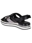 Black Leather Sandals Hogan Black Leather Sandals - BLACK SILVER