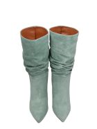 Paris Texas High Heels Ankle Boots In Green Suede Paris Texas High Heels Ankle Boots In Green Suede - green