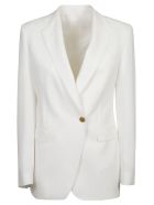 Tagliatore One Buttoned Plain Blazer Tagliatore One Buttoned Plain Blazer - White