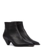 Aldo Castagna Black Hammered Leather Ankle Boot Aldo Castagna Black Hammered Leather Ankle Boot - Black
