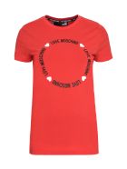 Love Moschino Logo Print Cotton T-shirt Love Moschino Logo Print Cotton T-shirt - red