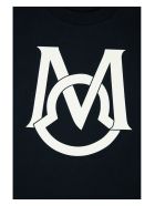 Moncler Cotton T-shirt With Logo Blue Moncler Cotton T-shirt With Logo Blue - Blue