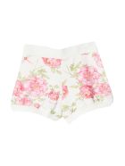 Monnalisa Monnalisa Patterned Shorts Monnalisa Monnalisa Patterned Shorts - Panna/rosa